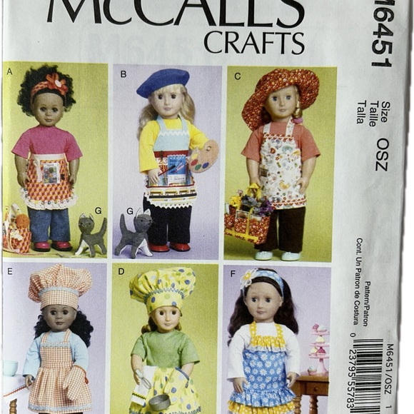 Simplicity - McCall's Patterns ~ Doll Clothing ~ For Dolls 18"- 19" ~ New-Unused - Picture 7 of 8